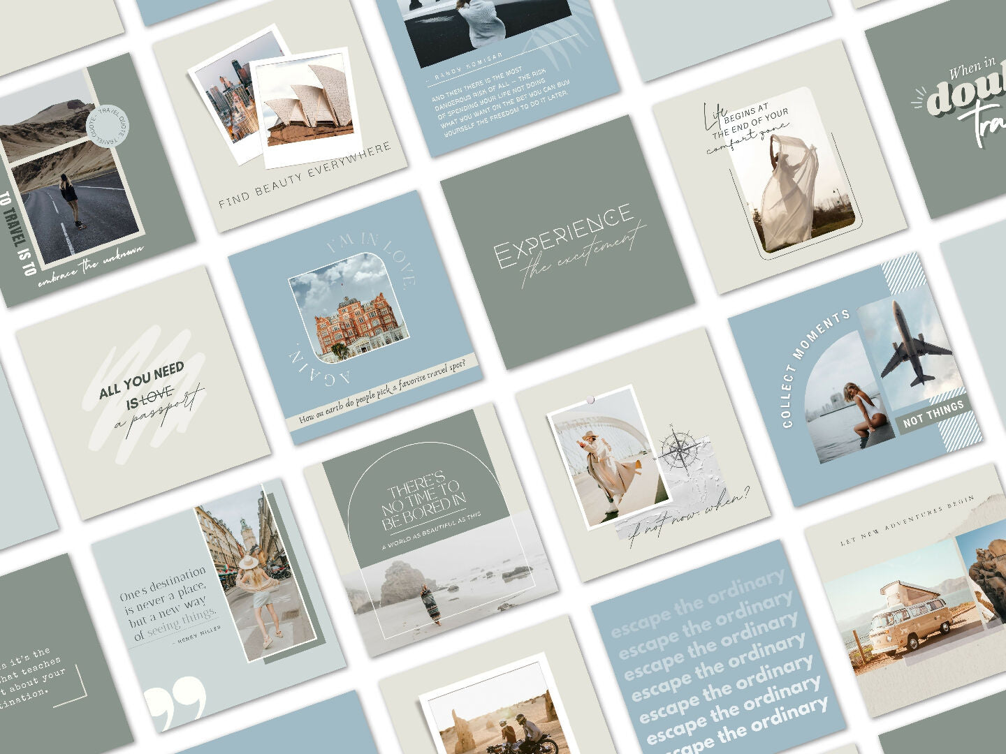 350 Travel Templates for Social Media