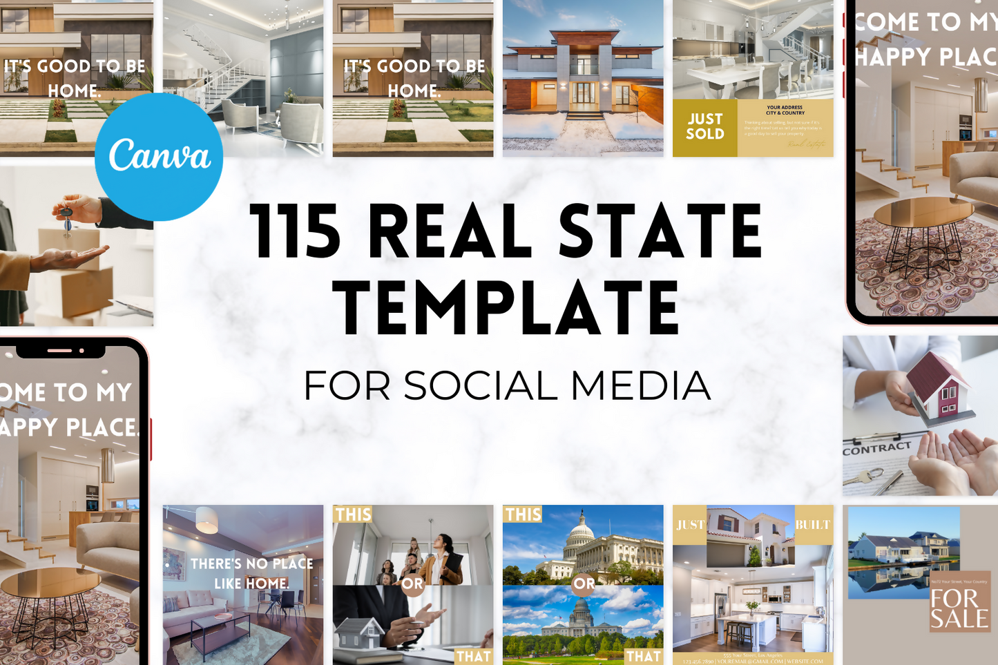 Real State Templates With Canva Full Editable