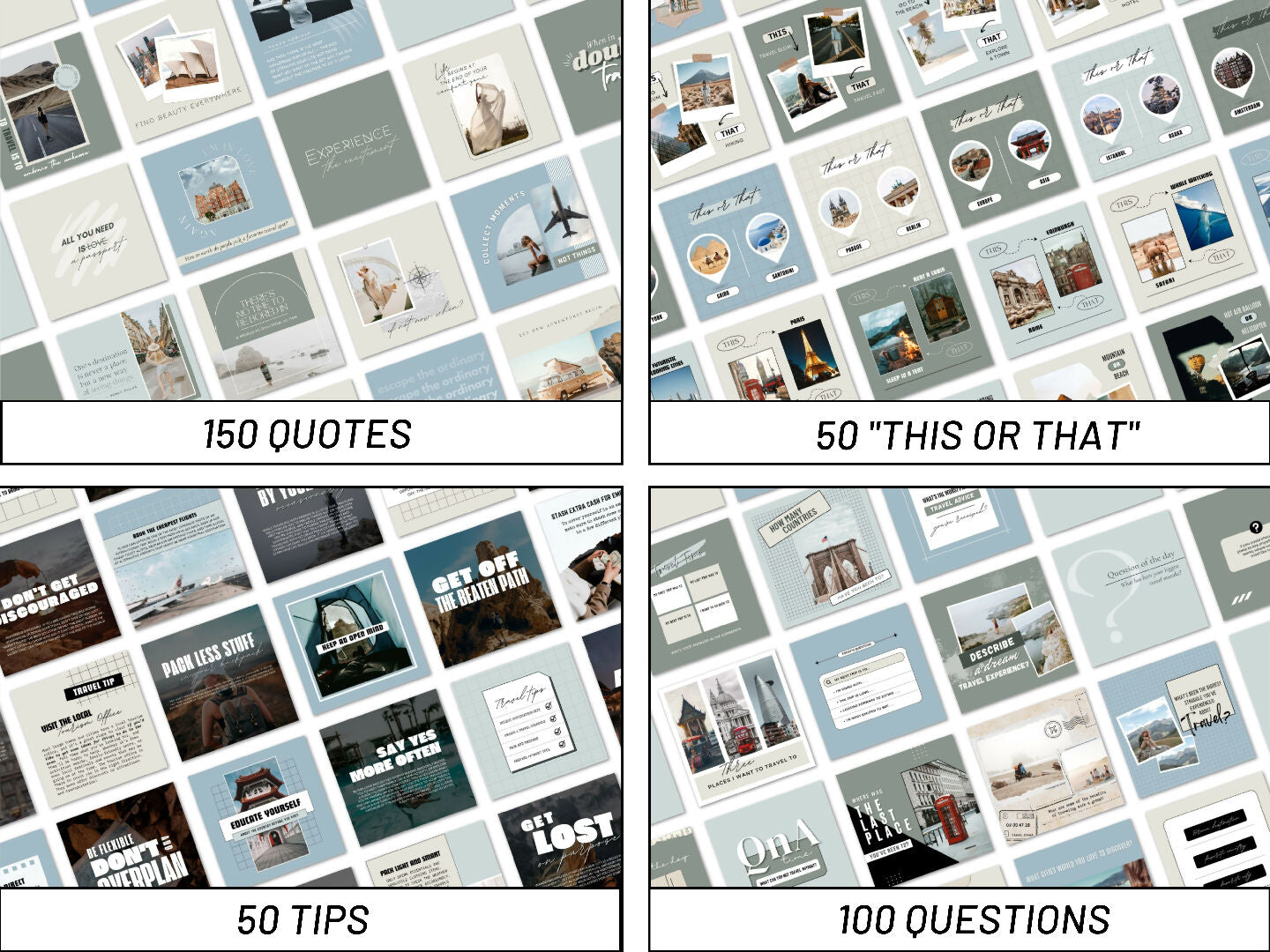 350 Travel Templates for Social Media