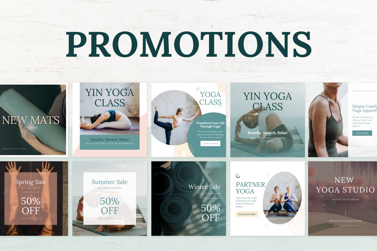 65 Yoga Templates