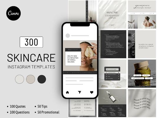 300 Skincare Templates for Social Media