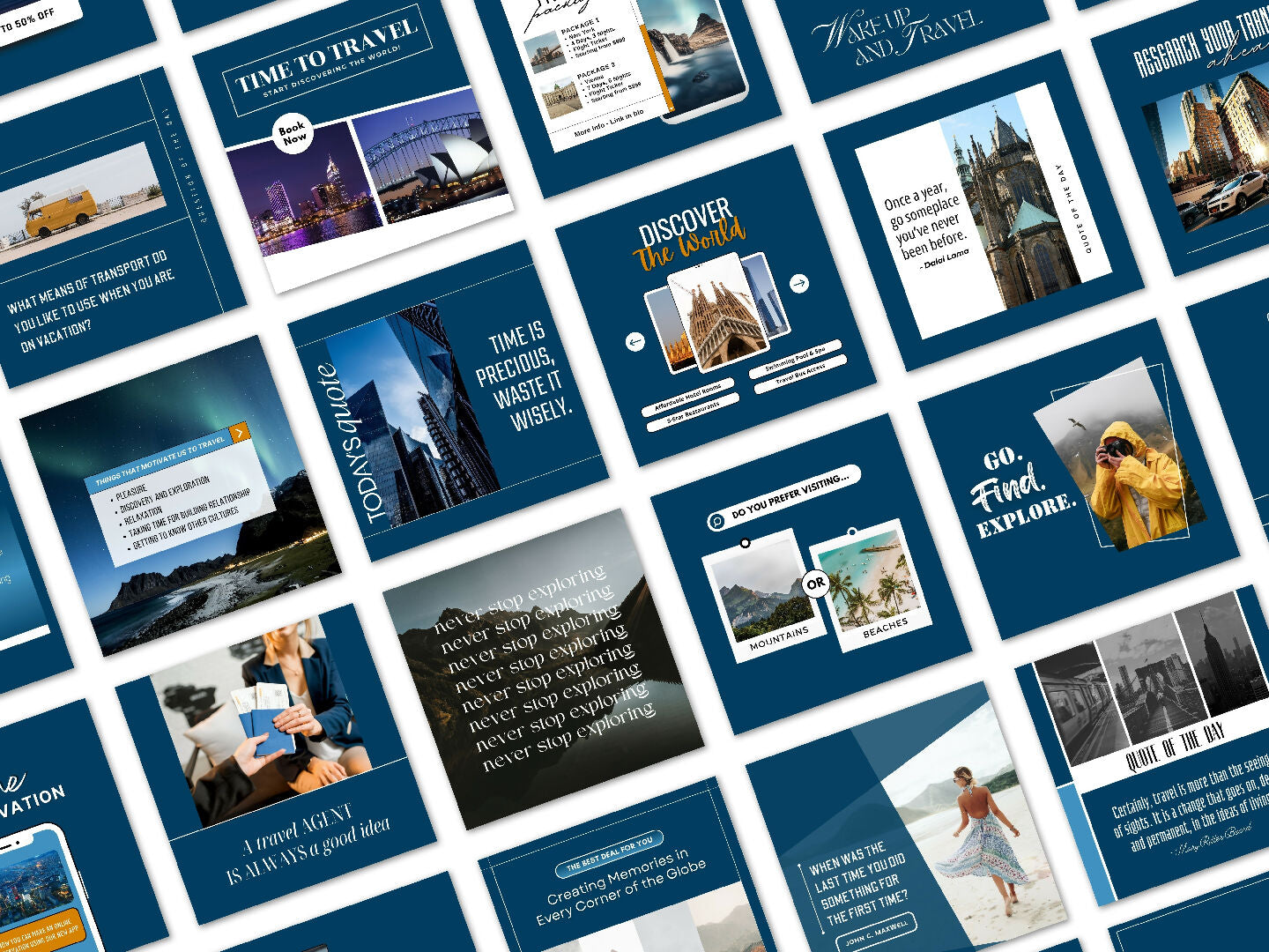 300 Travel Agency Templates for Social Media