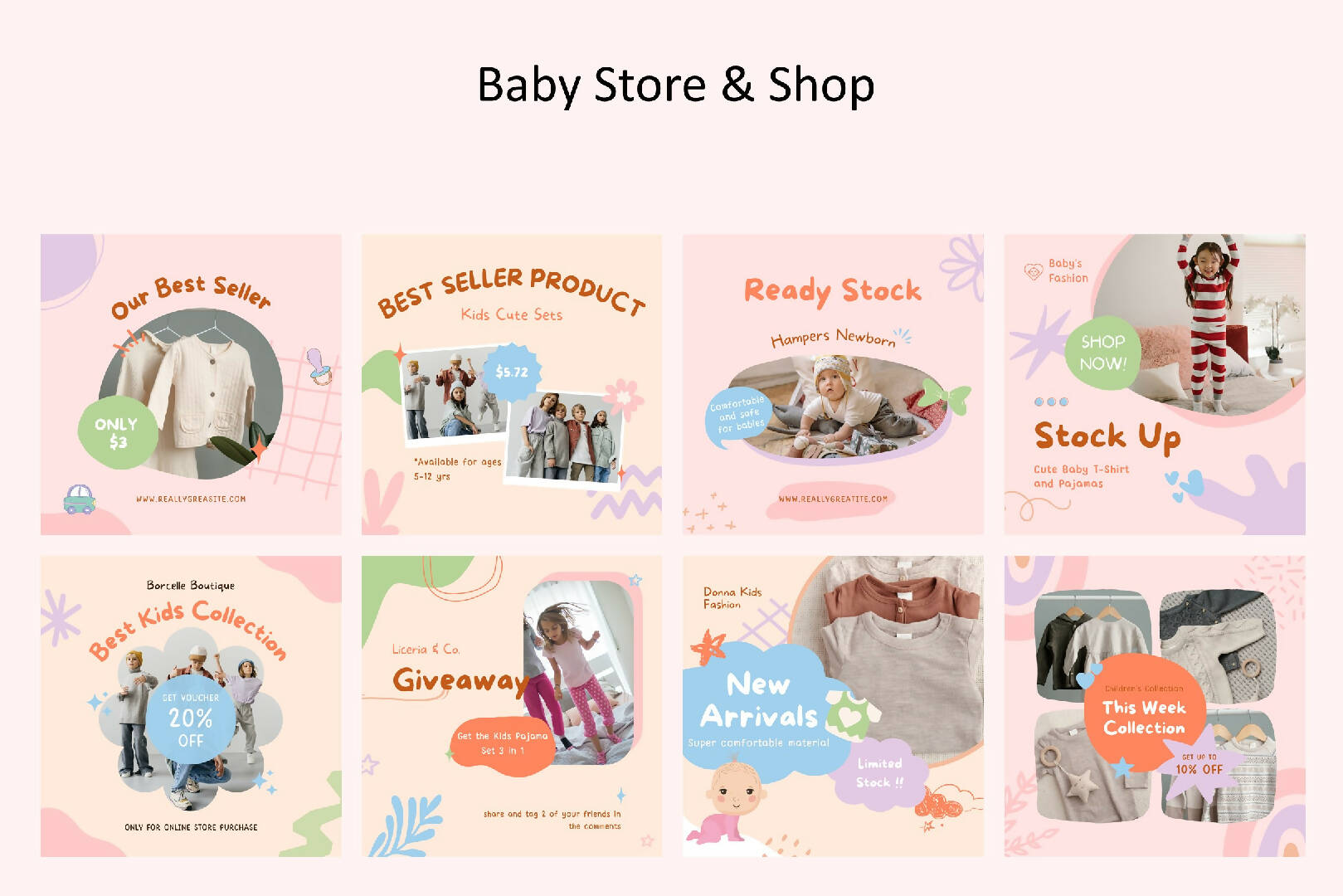 Instagram Template Baby Baby Bundle Social Media Post 30 