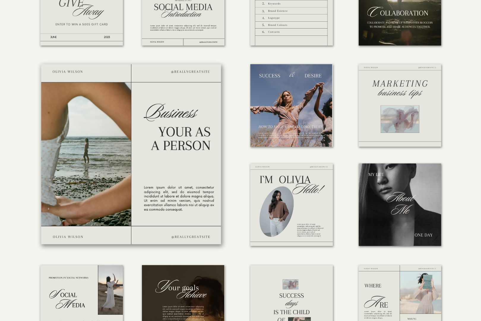 Flogenta 42 Instagram Post & Story Canva Templates | Trends Minimalist ...