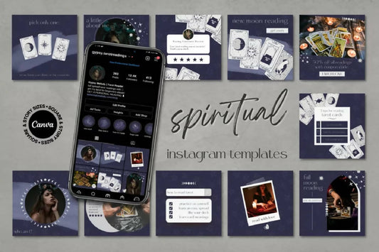 Spiritual Canva Instagram Templates - Luna | Instagram Posts