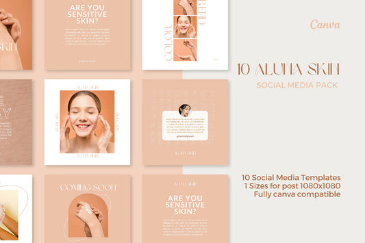 Skincare Template for Instagram - Editable with Canva