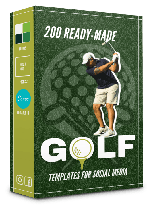 200 Golf Templates for Social Media -90 OFF