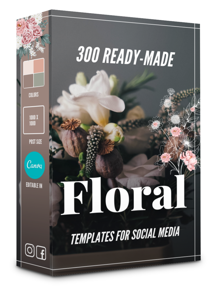 300 Floral Templates for Social Media