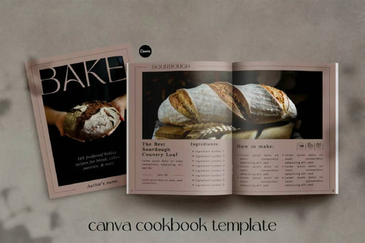 Canva Cookbook Template - Baker | Recipe Book Template