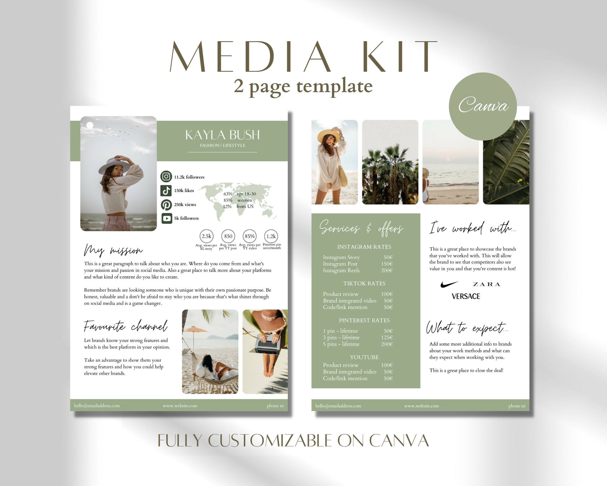 Green Instagram Media Kit