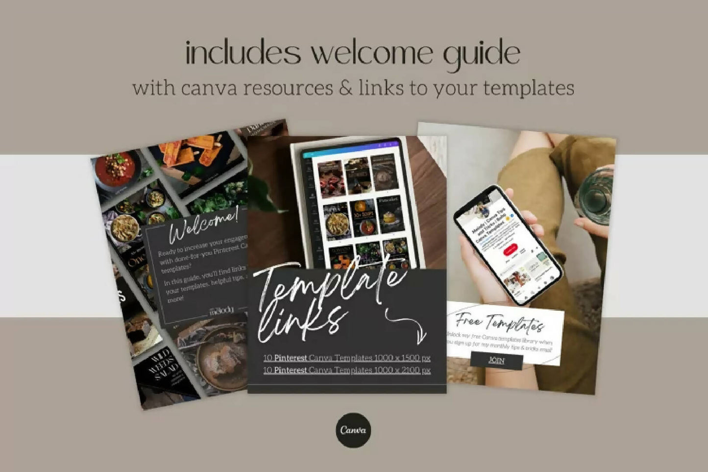 Canva Pinterest Templates - Dark & Moody