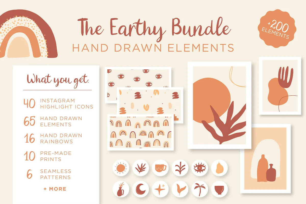 The Earthy Hand Drawn Bundle