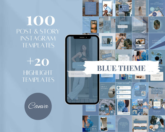 120 Blue Ocean Instagram Templates for Social Media